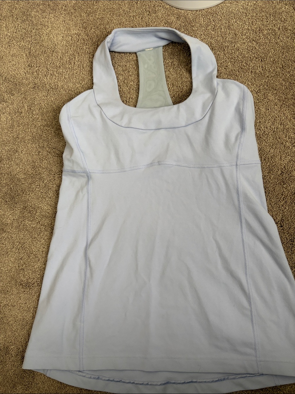 lululemon athletica Light Blue Halter Tank Top